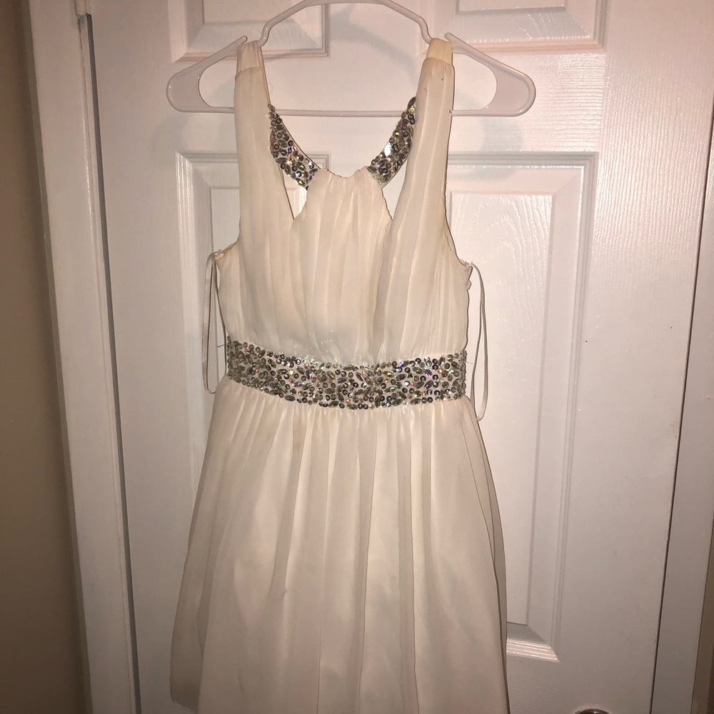 White Glitter Dress